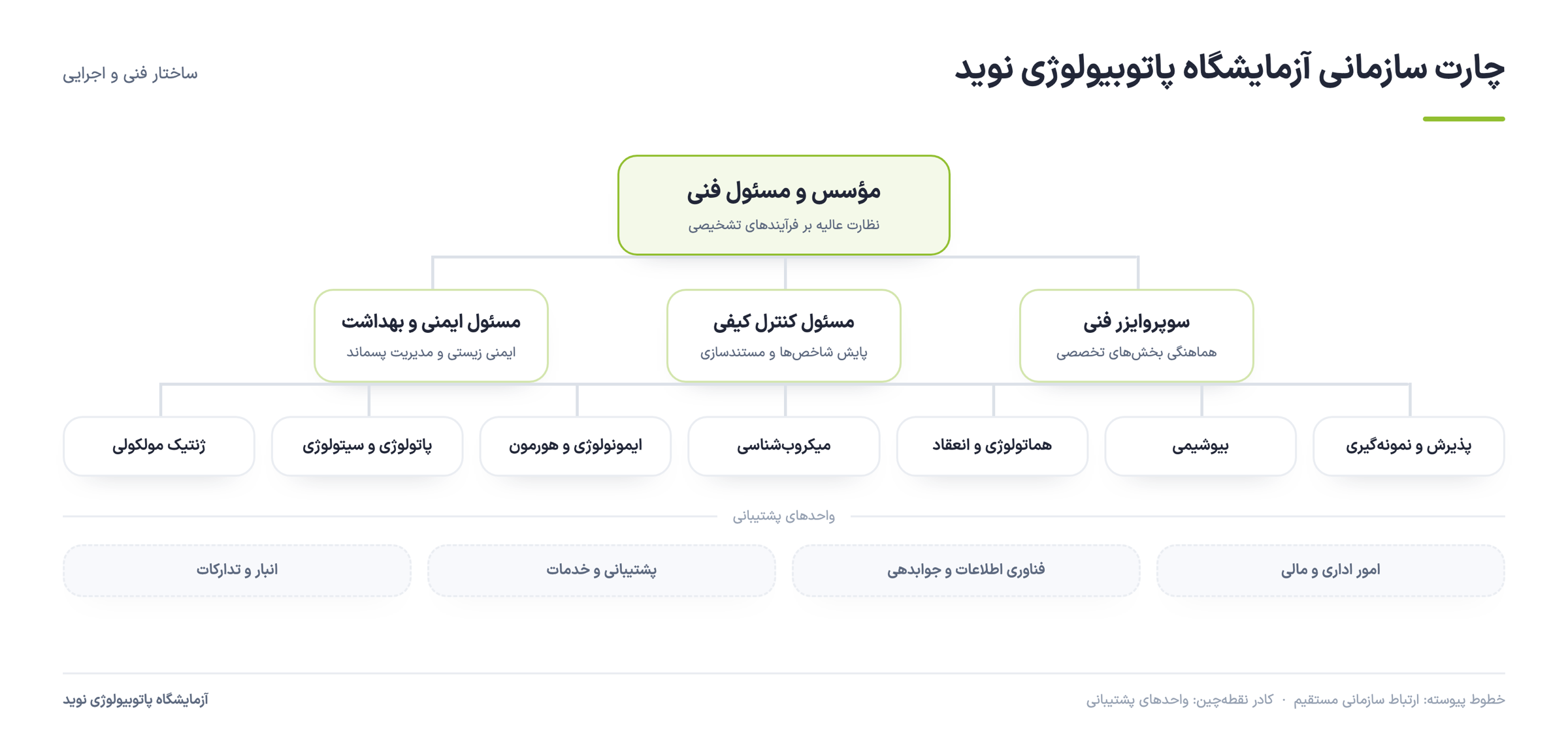 چارت سازمانی آزمایشگاه